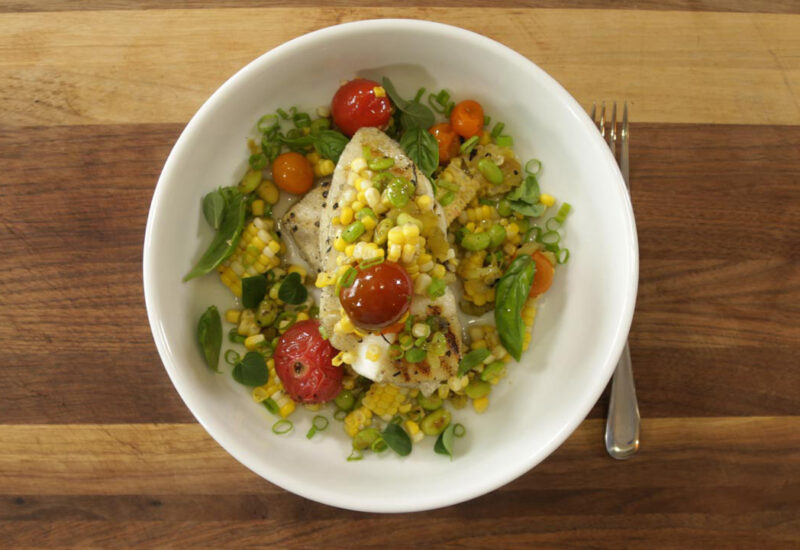 Chilean Sea Bass and Hatch Pepper Salsa