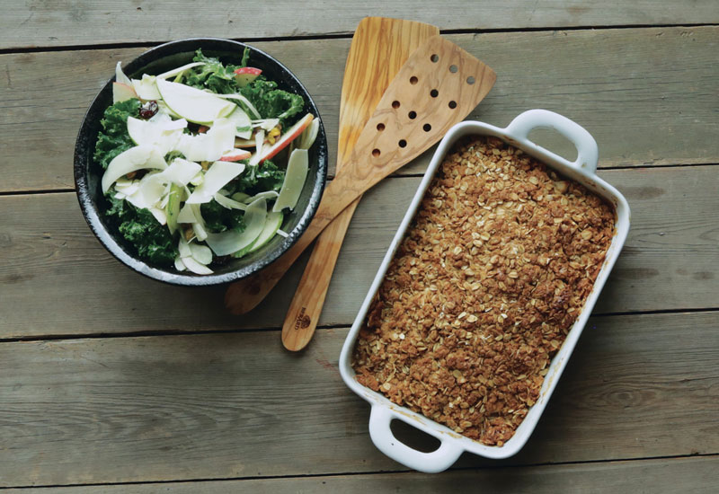 Apple Crisp and Apple Salad