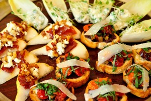Tapenade Toast with Roasted Grape Tomatoes, Basil and Parmesan