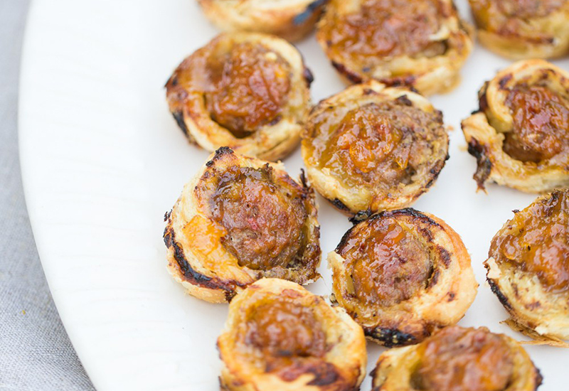 Hot Italian Sausage Puff Pastry Bites