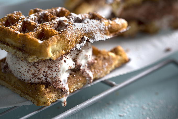 Waffle Ice Cream Sandwich