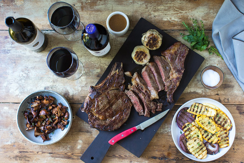 Glazed Ribeye and California Reds