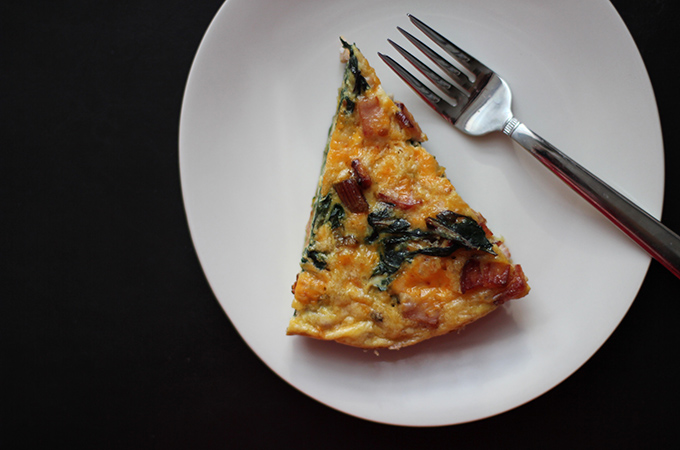 Spicy Chard & Ham Frittata