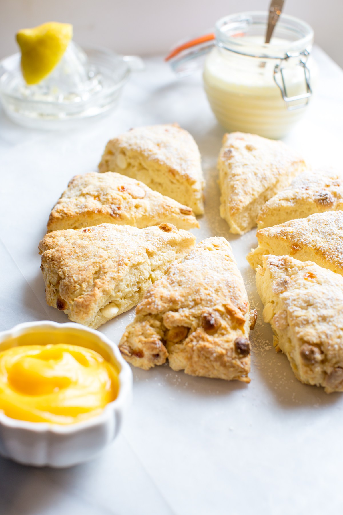 Lemon White Chocolate Scones
