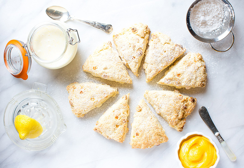 Lemon and White Chocolate Scones