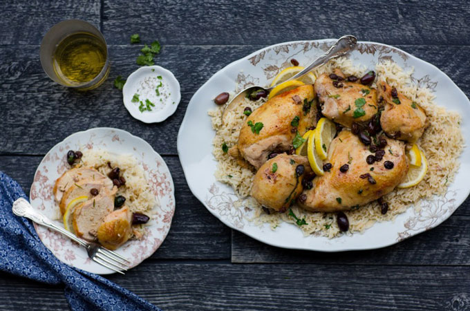 Moroccan Chicken with Lemon and Olives