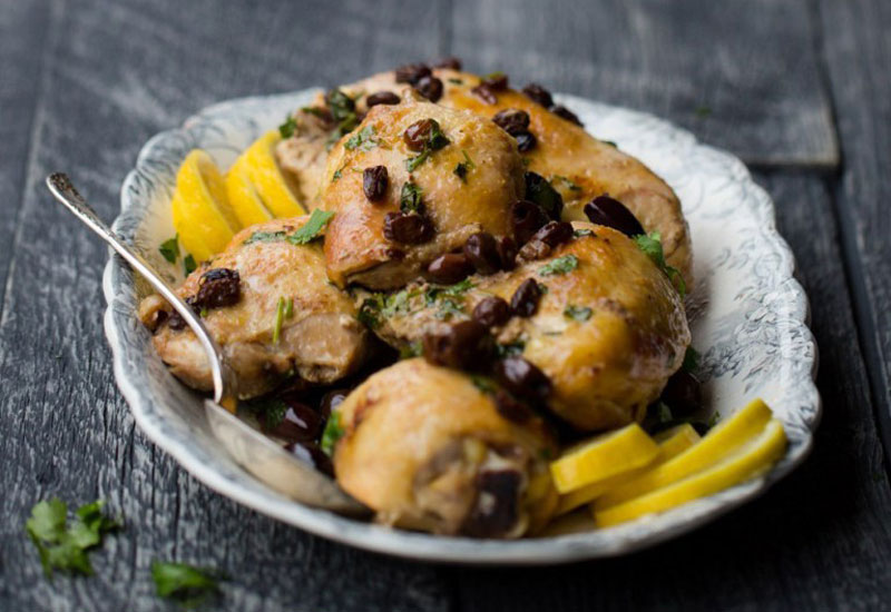 Moroccan Chicken with Lemon and Olives