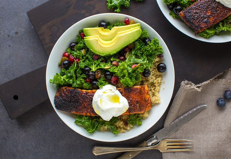 Blackened Salmon with Quinoa Power Salad