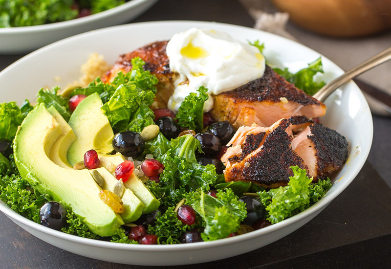 Blackened Salmon with Quinoa Power Salad