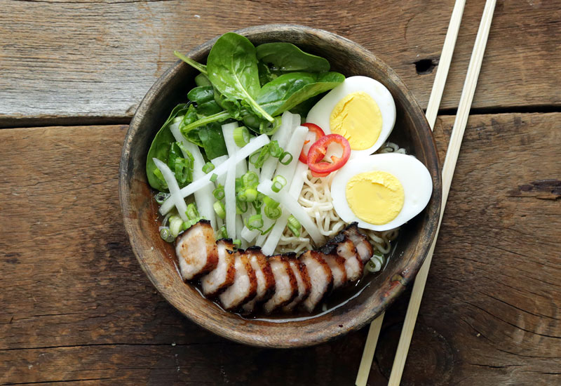 Pork Belly Ramen Noodle Bowl