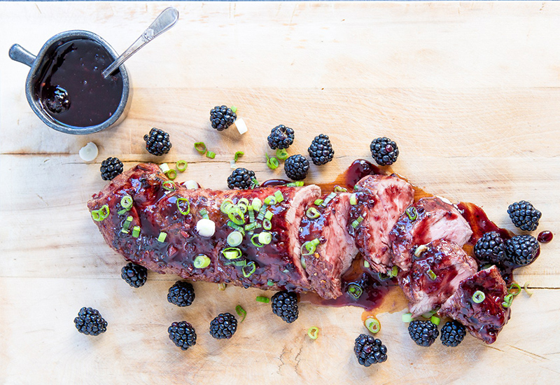 Blackberry Hoisin Ginger Pork Tenderloin