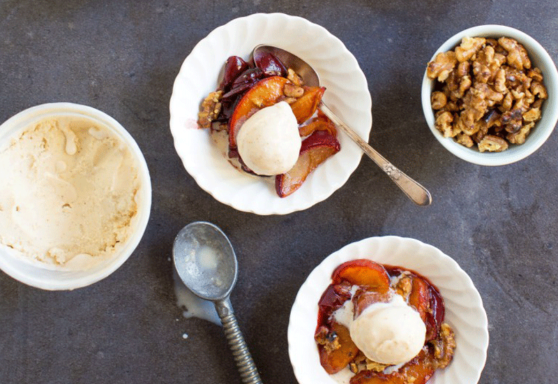 Roasted Stone Fruit Sundaes