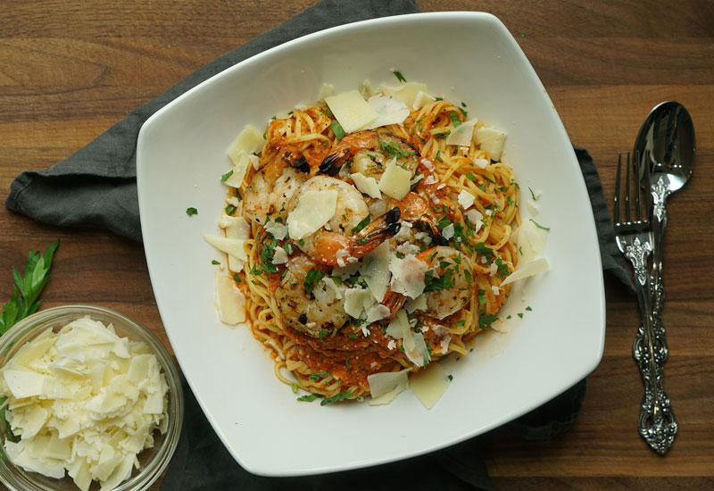 Spicy Grilled Shrimp Pasta