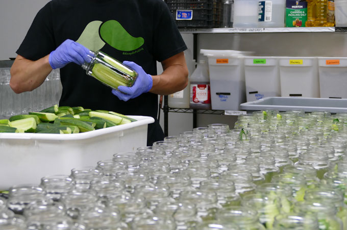 pickles being made