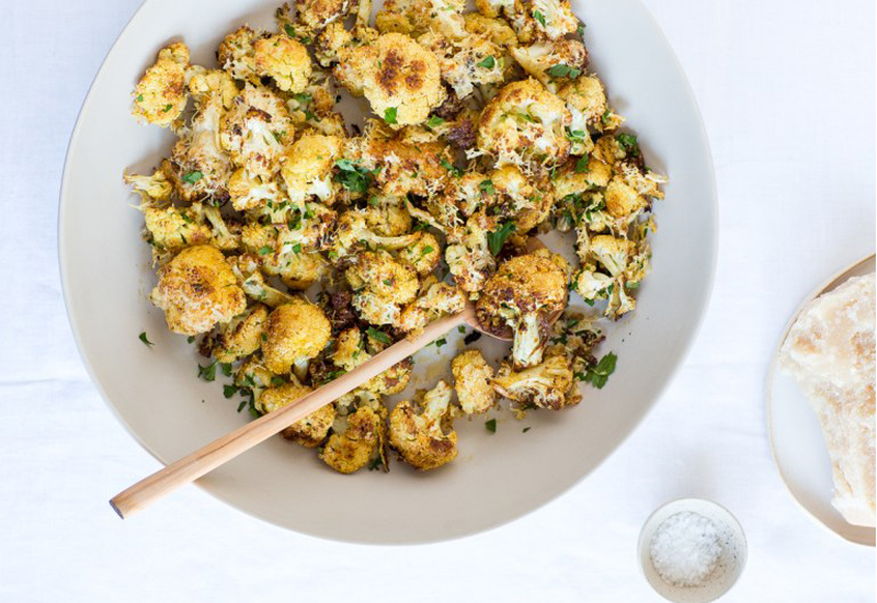 Roasted Cauliflower with Moroccan Seasoning