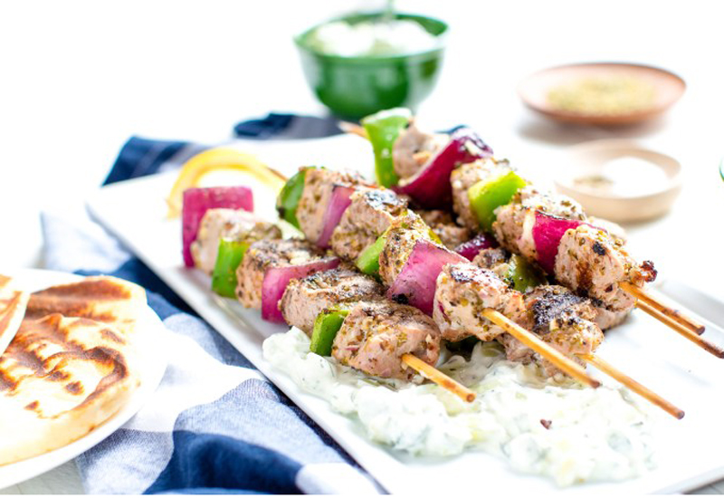 Greek-Style Pork Kabobs