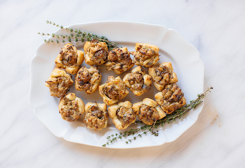 Easy Hot Mushroom Pastry Appetizer