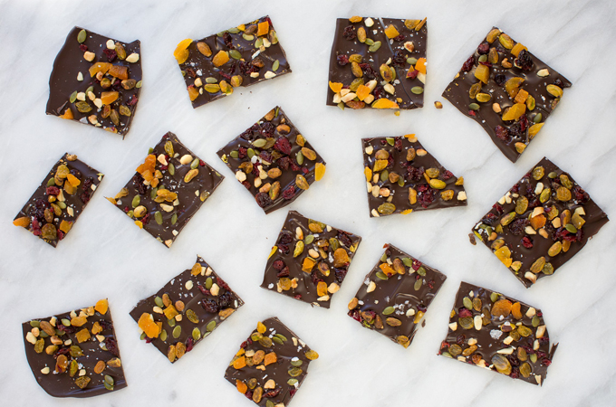 Fruitcake Chocolate Bark