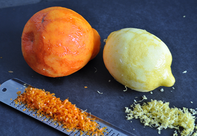 Zested Lemon and Lime