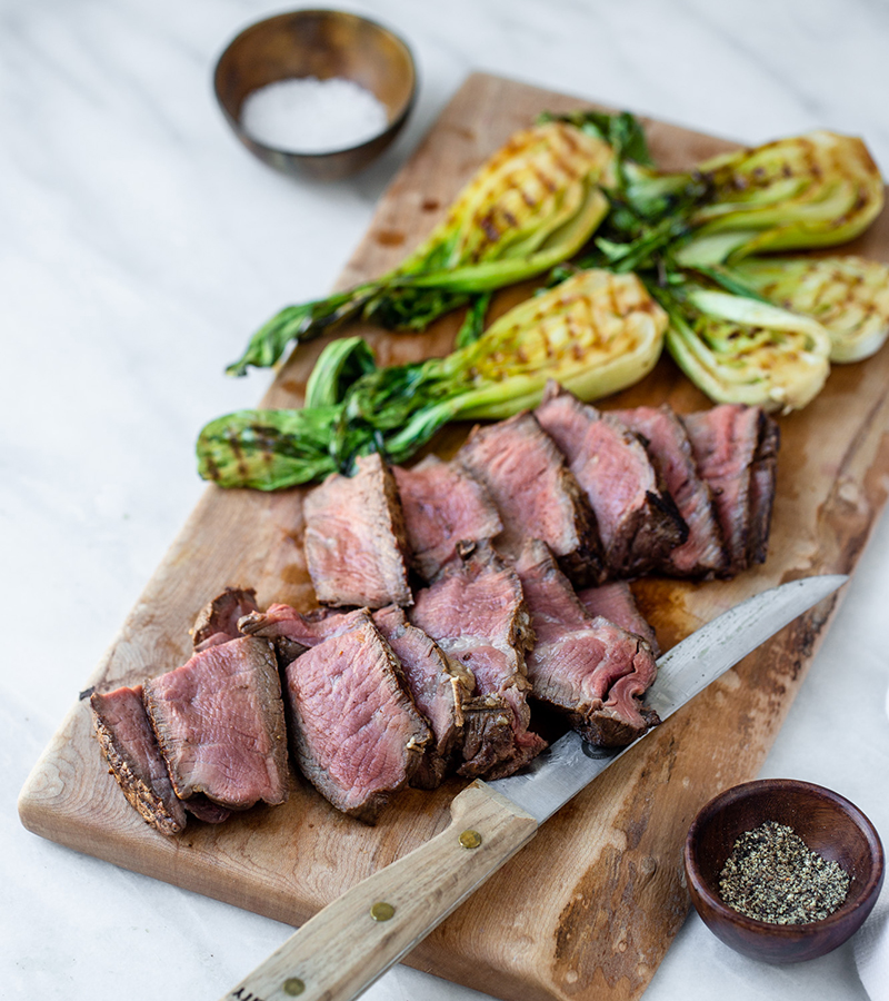 Slices Filet Mignon with Bok Choy