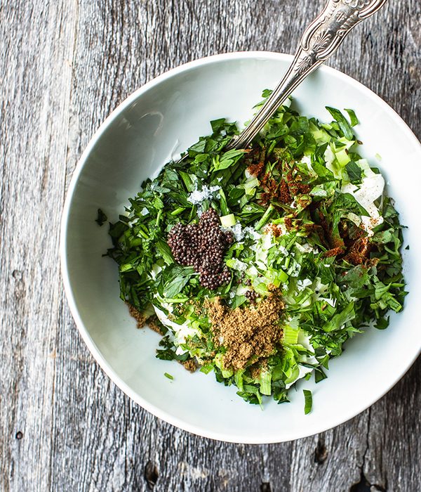 Raita Ingredients in Bowl