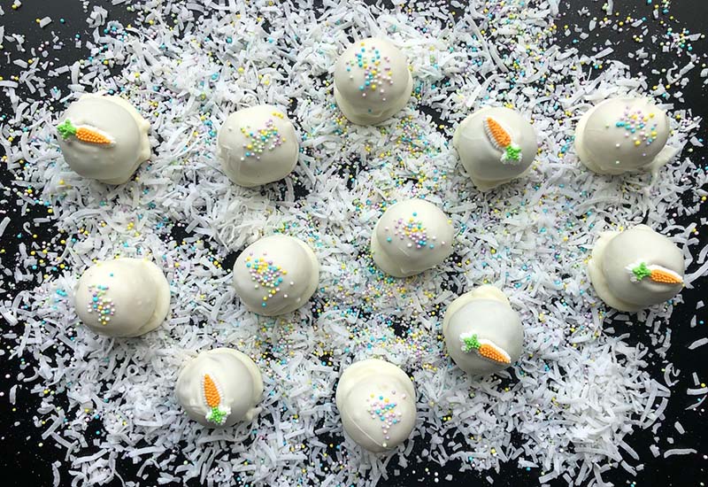 Easter Carrot Cake and Coconut Cake Bites