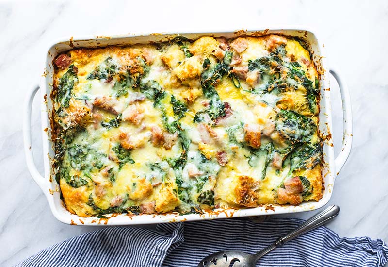 Strata with Easter Ham