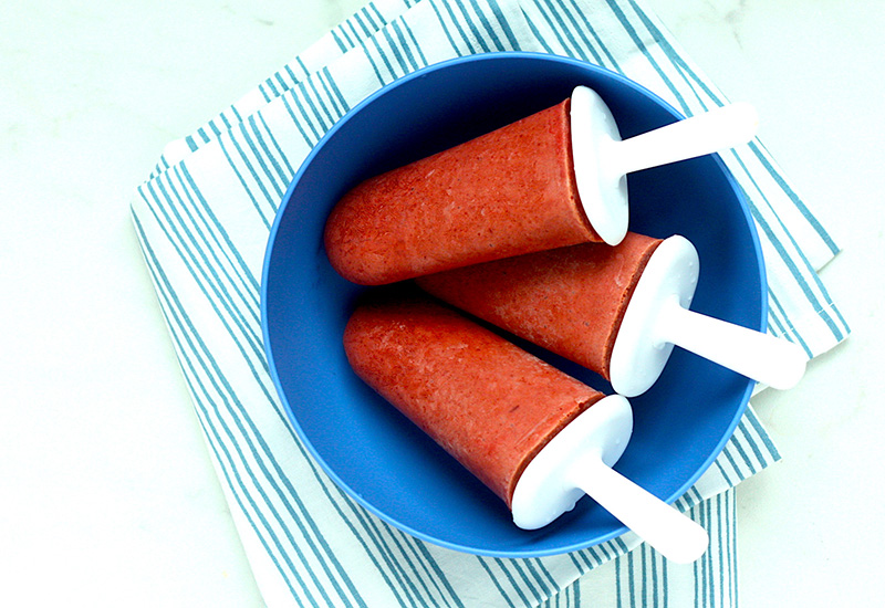 Frozen Cherry Smoothie Pops