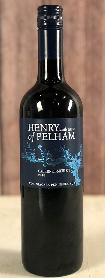 Bottle of Henry of Pelham cabernet-merlot.