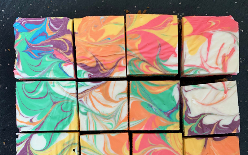 Tie-Dye Brownies