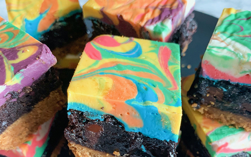 Tie-Dye Brownies
