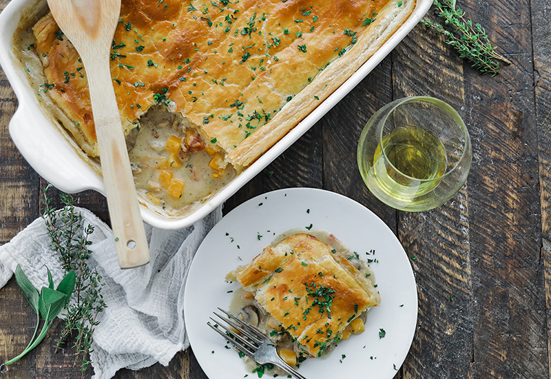 Turkey, Bacon and Butternut Squash Pot Pie