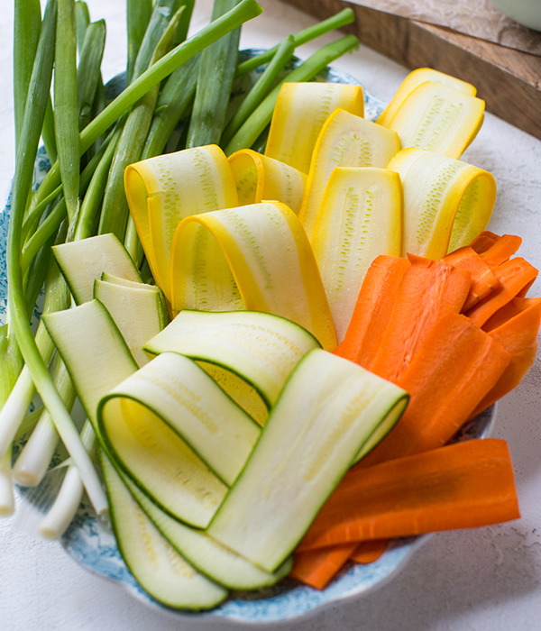 Sliced Veggies in a Bowl