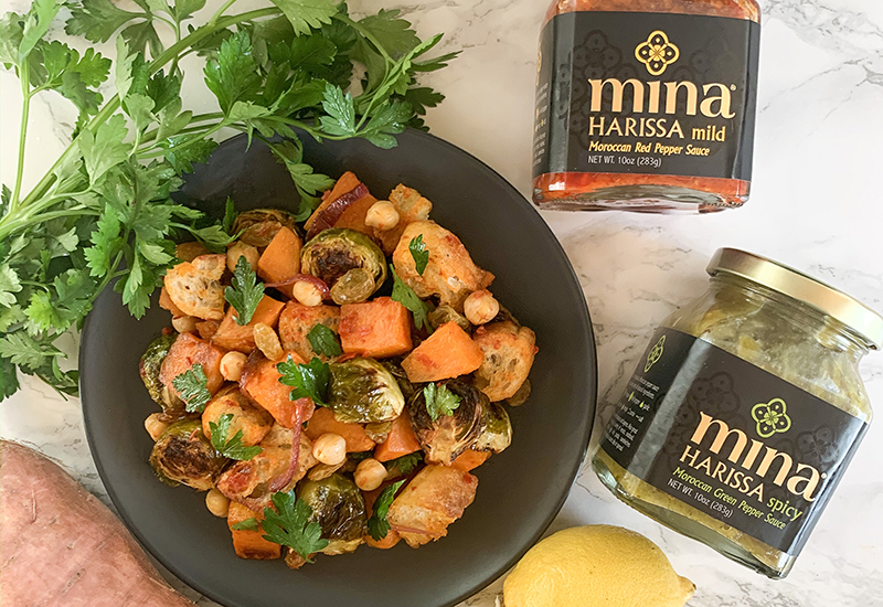 Harissa Panzanella Salad