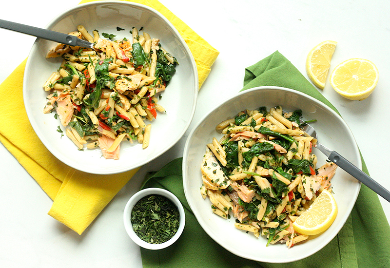 What’s For Dinner? Salmon Piccata with Spinach
