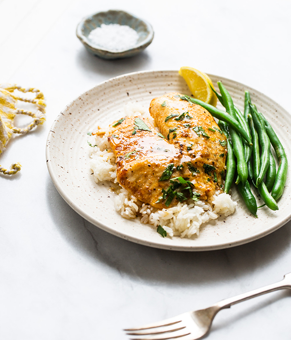 Garlic Lemon Butter Tilapia on Plate