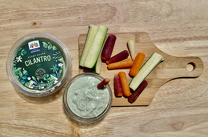 Cilantro Dip and Vegetables