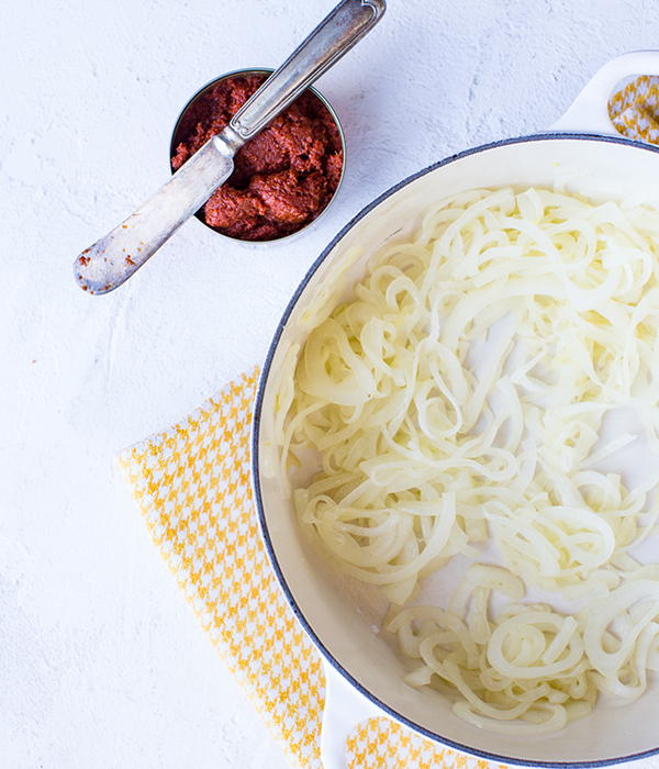 Sweating Onions in Pot