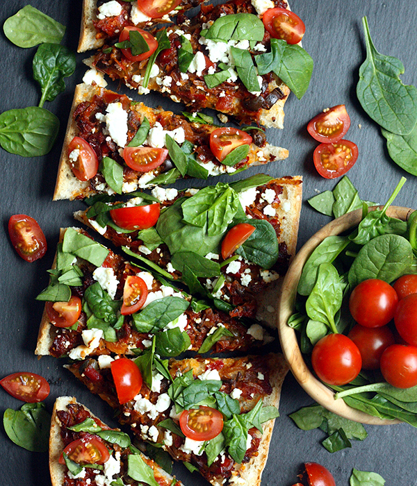Mediterranean Flatbread Slices