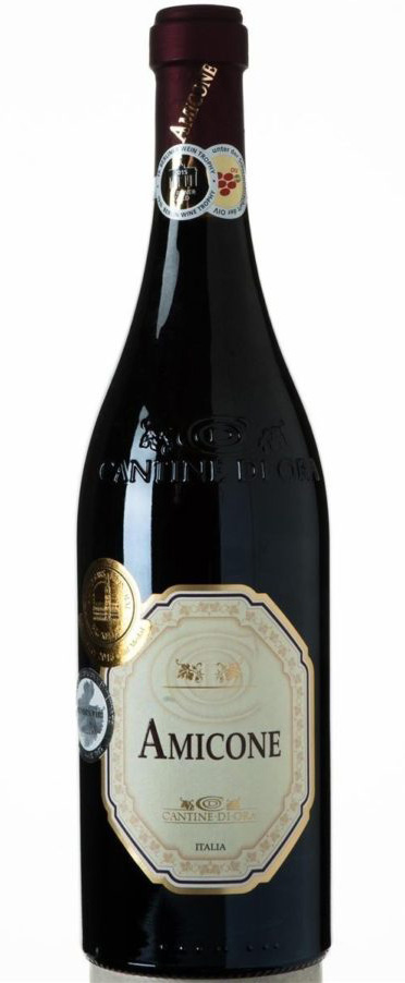 Bottle of Amicone red wine.