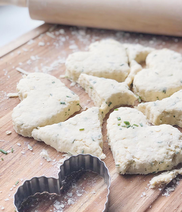 Heinen's Fondue Cheese & Chive Scone Dough