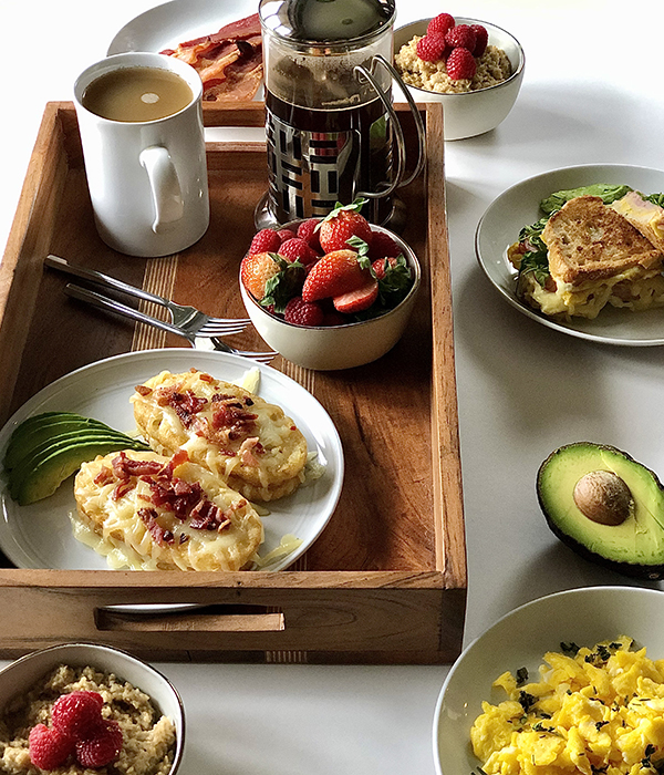 Breakfast in Bed Tray with Heinen's Fondue Cheese Blend