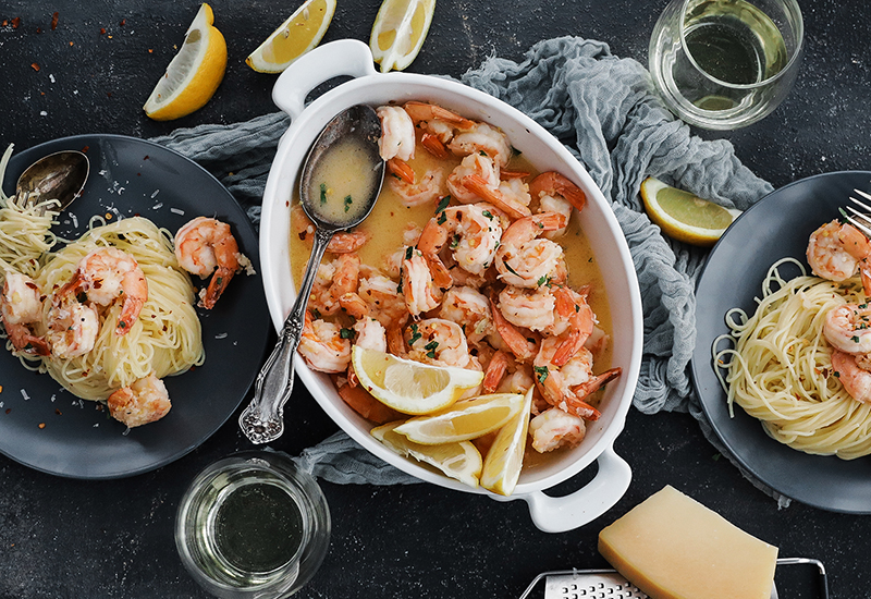 One Pan Lemon Shrimp Scampi