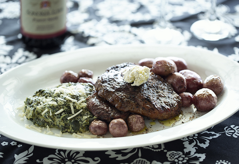 Grilled Rib Eye Steaks