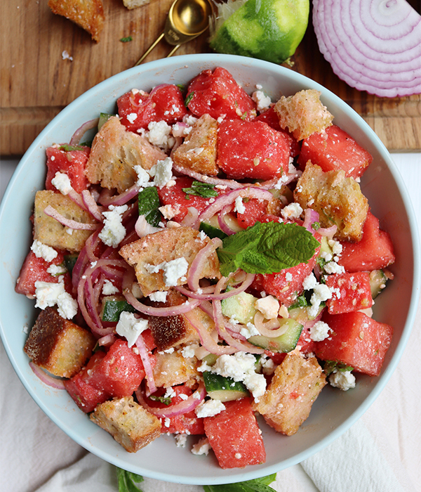 Watermelon Panzanella Salad