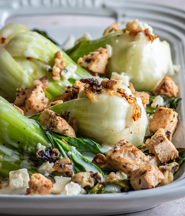 Baby Bleu Grilled Bok Choy Salad