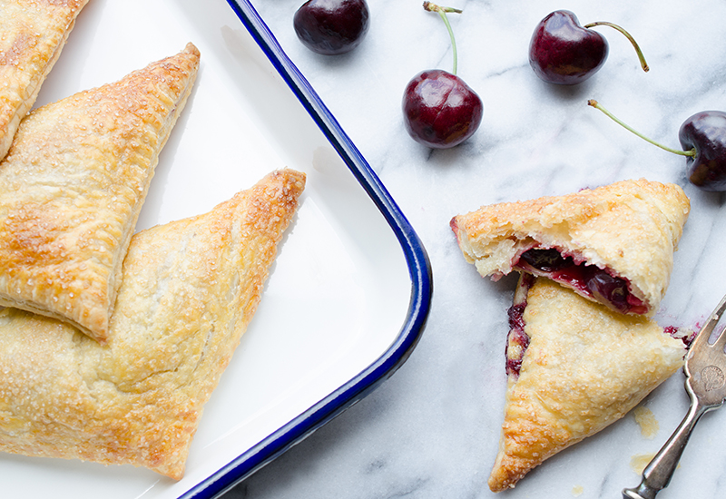 Cherry Turnovers with Puff Pastry