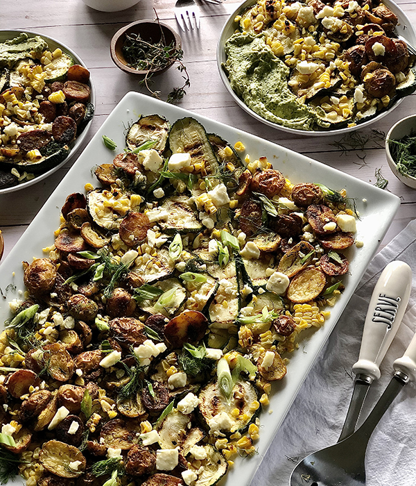 Grilled Zucchini and Corn Salad