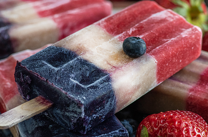 Patriotic Berry Popsicles