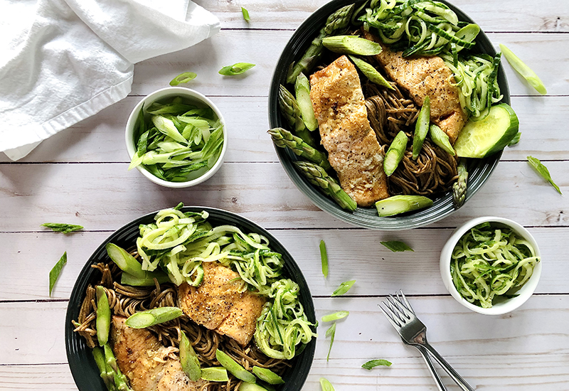 Salmon Soba Noodle Salad